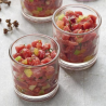 Fiche recette : Verrine de Boeuf au chutney de mangue et sauce fruit de la passion